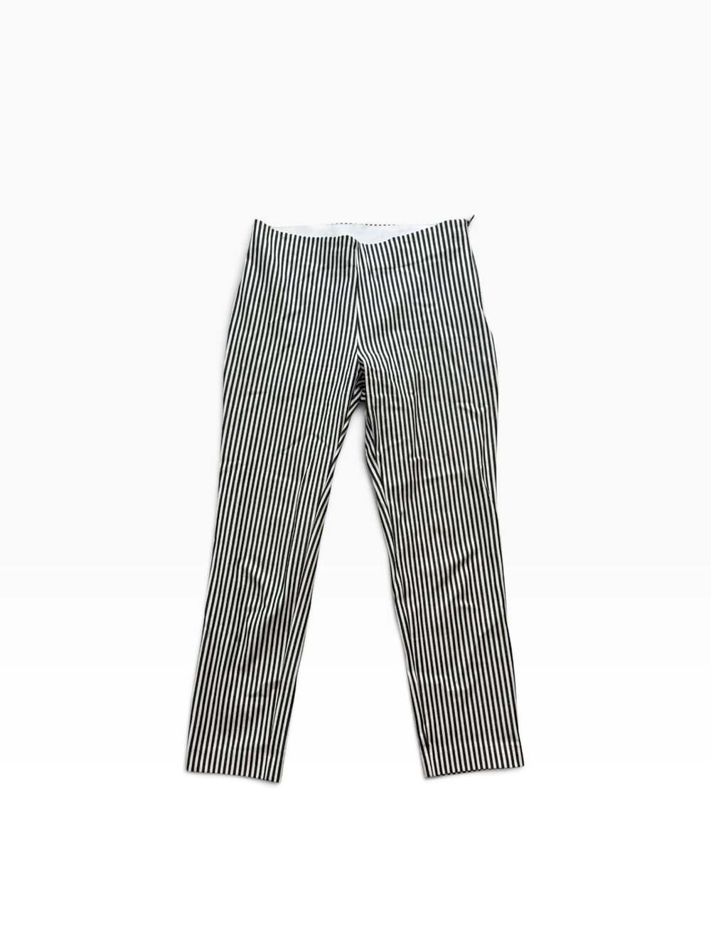 A New Day Striped Pants Size 10 Black White Ankle Skinny